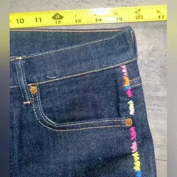 NEW Polo Ralph Lauren Ultra Stretch Wide Leg Jean Dark Indigo Rainbow - Picture 11 of 12